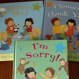 3 hardcover books about manners!